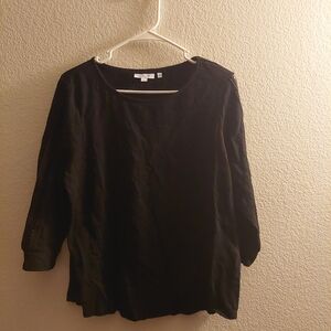 Chico's Black Long Sleeve Tee Classic Crew Neck Size Chico's 2 US L
